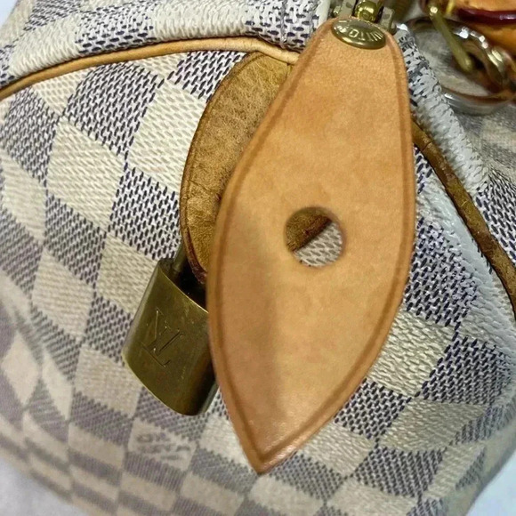 Louis Vuitton Speedy 30 Damier Azur Authentic With Key and Lock 316 - Picture 11 of 15